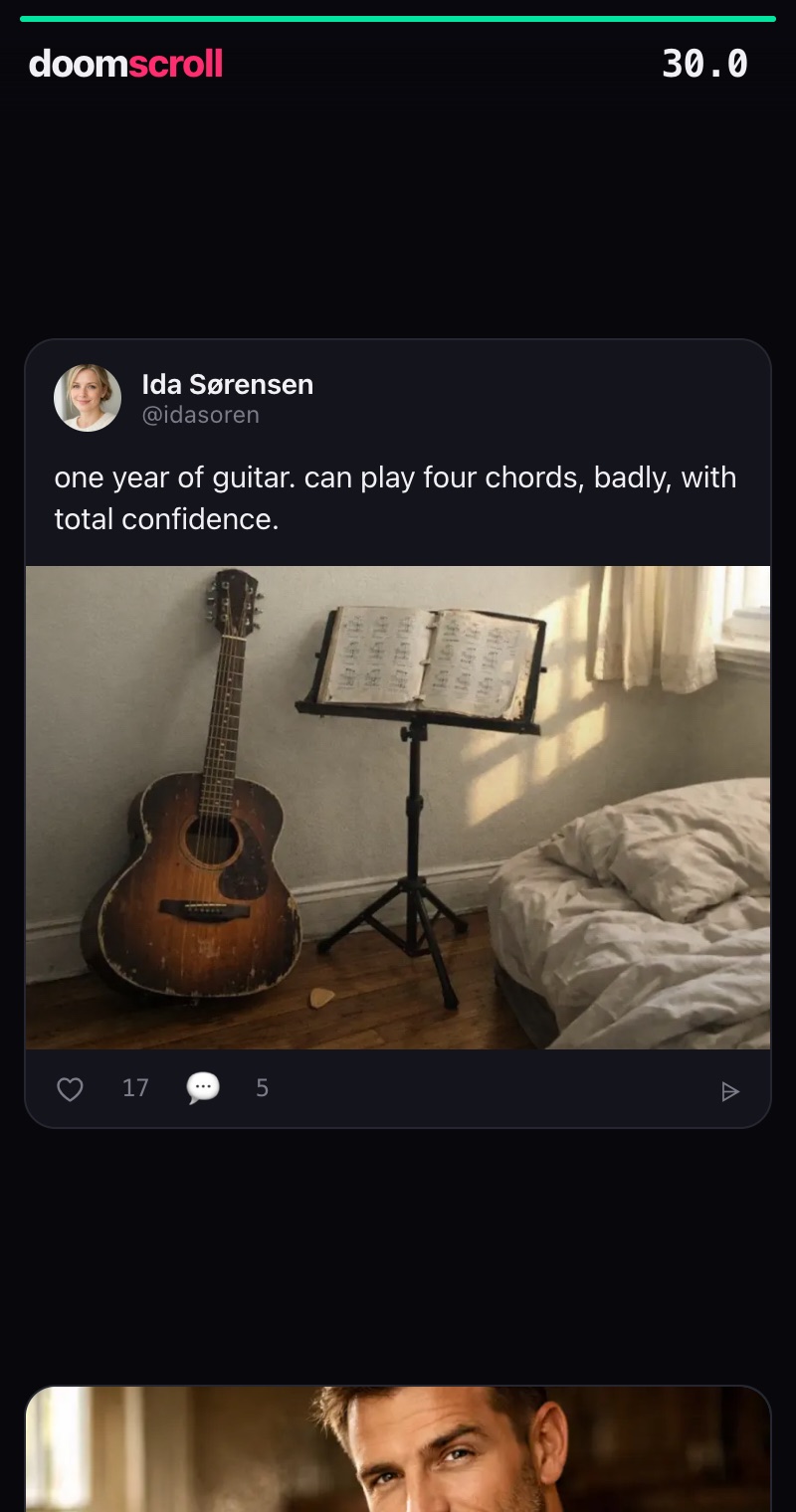 A friend's post: one year of guitar, four chords, total confidence